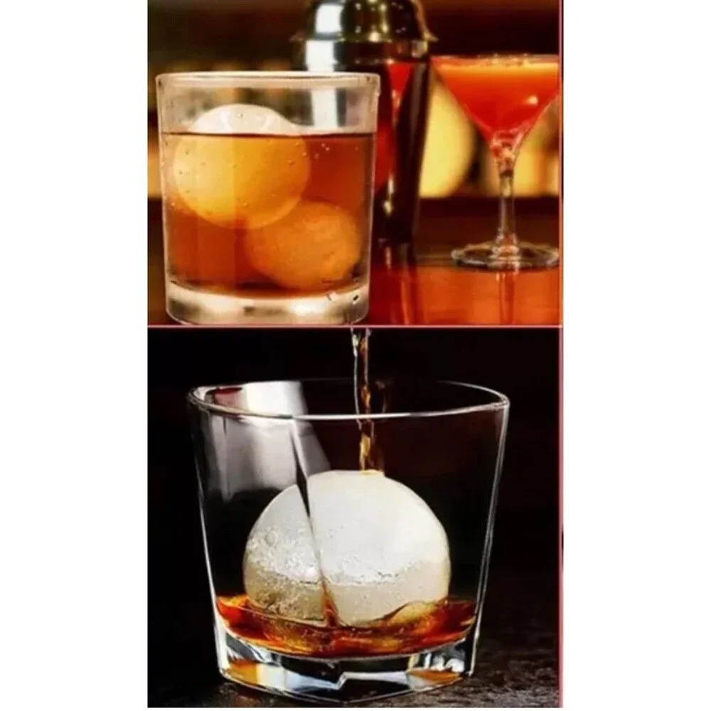 Plastic Ice Molds Round, 4 Pack, New